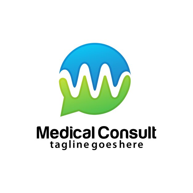 Plantilla de diseño de logotipo de consulta médica