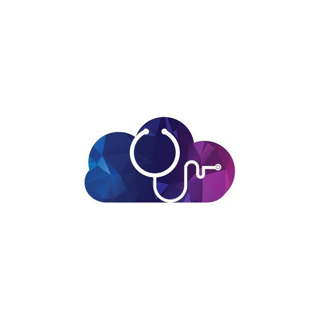 Plantilla de diseño de logotipo de consulta de salud Estetoscopio aislado en des de logotipo de estetoscopio de símbolo de chat de burbuja