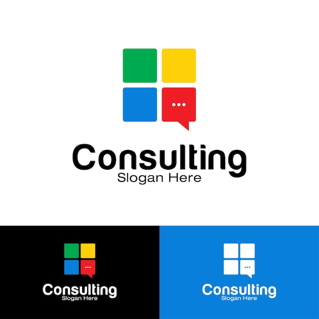 Plantilla de diseño de logotipo de consultoría empresarial