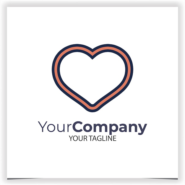 plantilla de diseño de logotipo de corazón vectorial