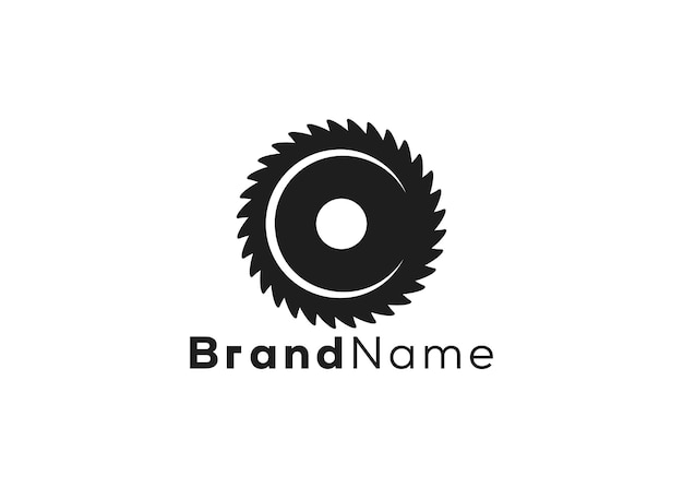 plantilla de diseño de logotipo de corte de madera minimalista Logotipo de aserradero de estilo moderno