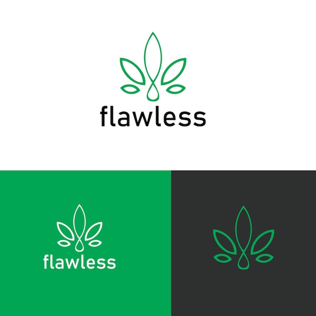 Vector plantilla de diseño de logotipo cosmético minimalista impecable