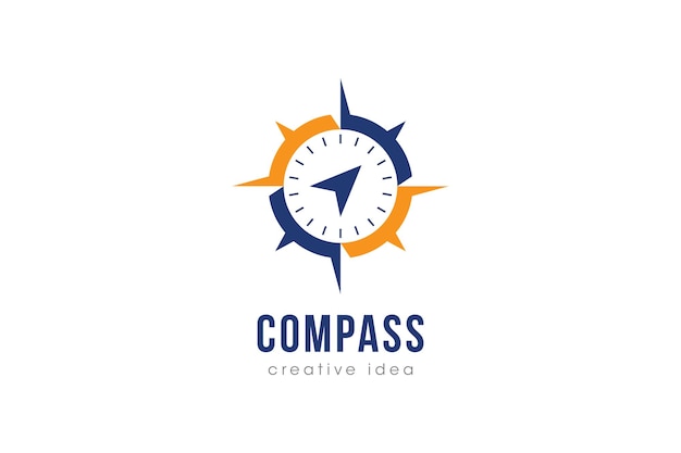 Plantilla de diseño de logotipo de Creative Compass Concept