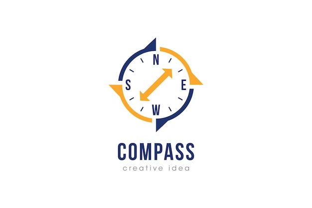 Plantilla de diseño de logotipo de Creative Compass Concept