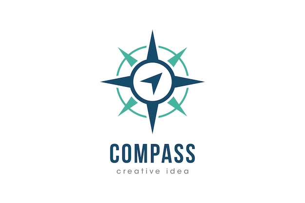 Plantilla de diseño de logotipo de Creative Compass Concept