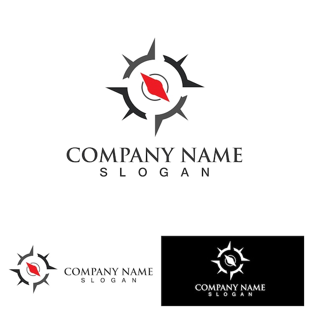 Plantilla de diseño de logotipo de Creative Compass Concept