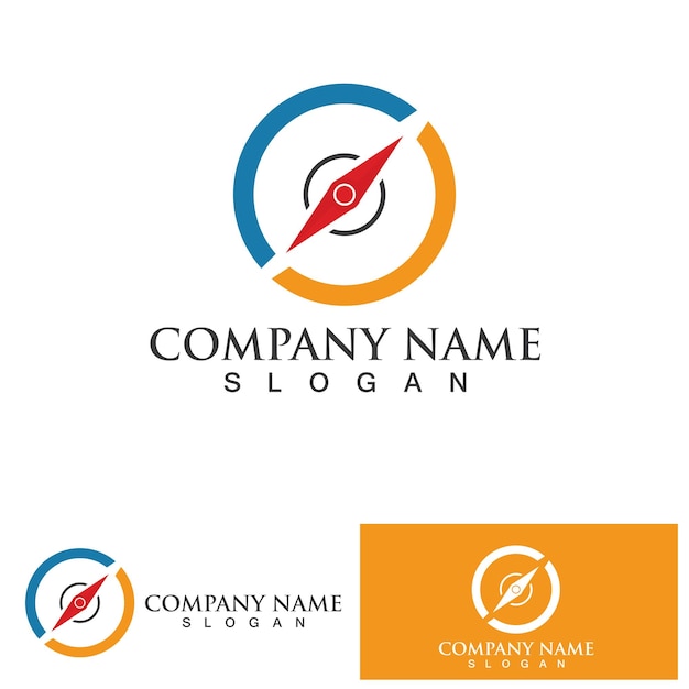 Plantilla de diseño de logotipo de Creative Compass Concept