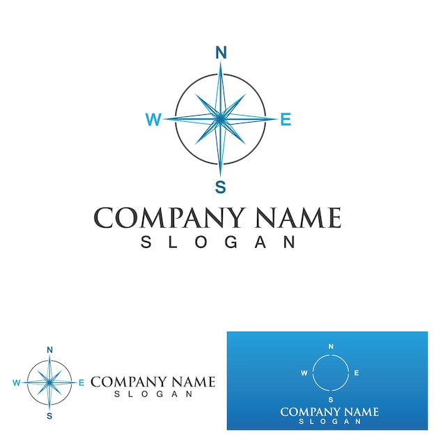 Plantilla de diseño de logotipo de Creative Compass Concept