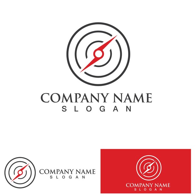 Plantilla de diseño de logotipo de Creative Compass Concept