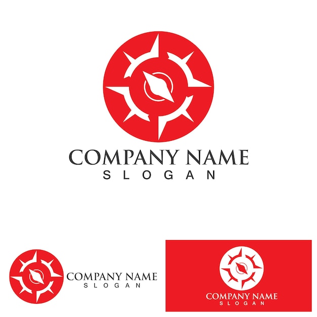 Plantilla de diseño de logotipo de Creative Compass Concept