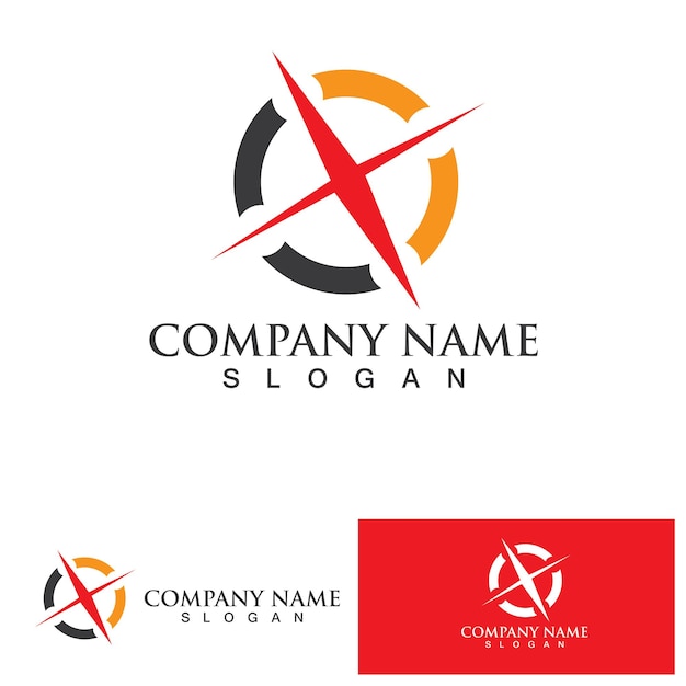 Plantilla de diseño de logotipo de Creative Compass Concept
