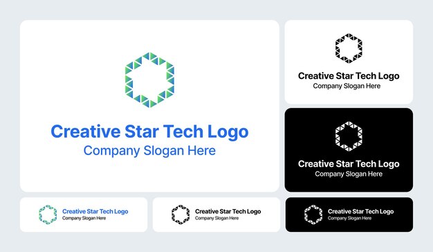 Plantilla de diseño del logotipo de Creative Star Tech