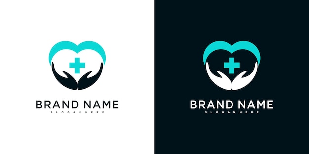 plantilla de diseño de logotipo creativo de atención médica Premium Vector