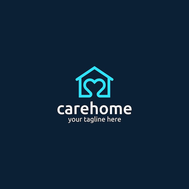 plantilla de diseño de logotipo creativo para el hogar de cuidados