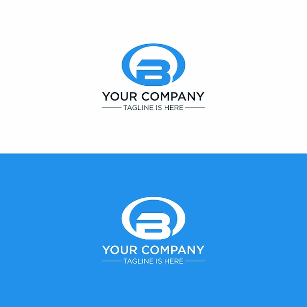 Vector plantilla de diseño de logotipo creativo de letra b
