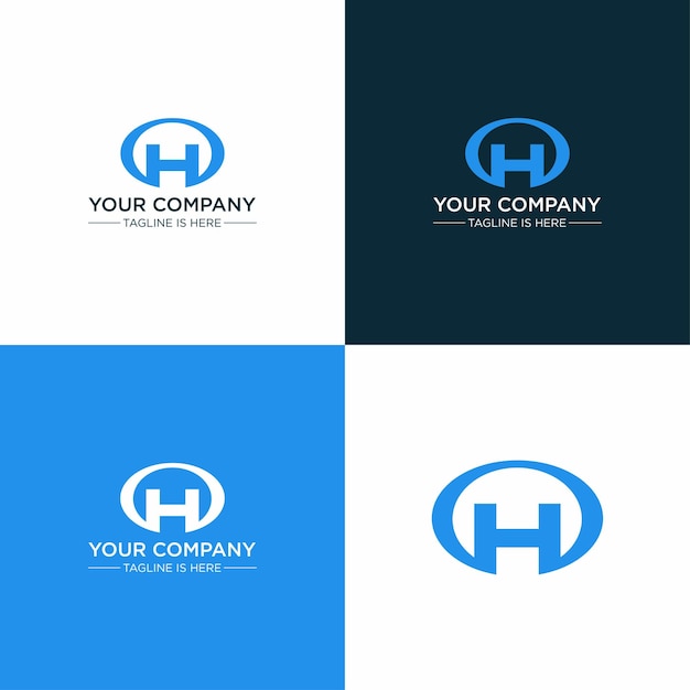 Vector plantilla de diseño de logotipo creativo de letra h