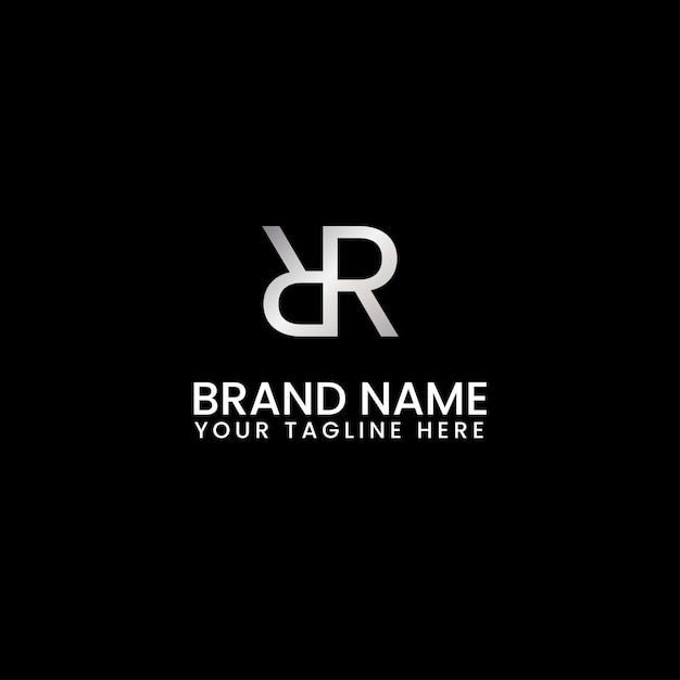 plantilla de diseño de logotipo creativo de letra RR