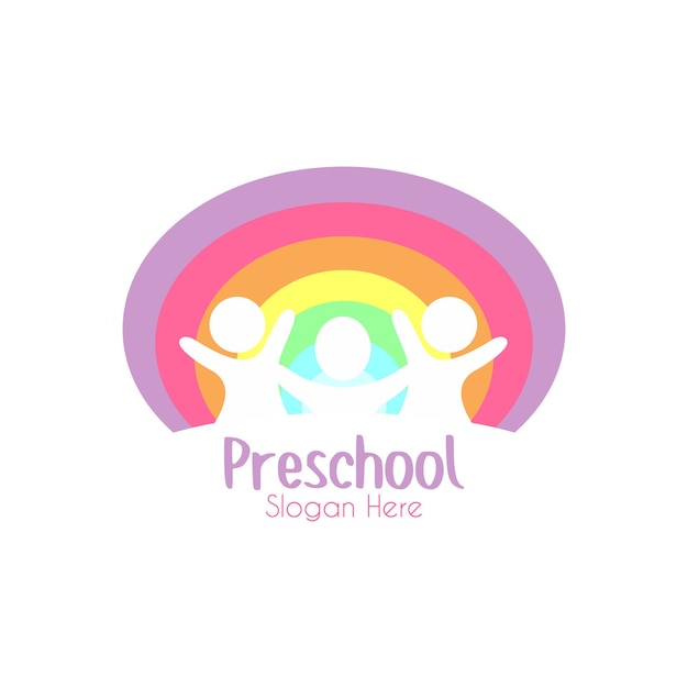 Plantilla de diseño de logotipo creativo de logotipo de educación infantil moderna