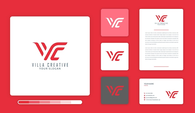 Plantilla de diseño de logotipo creativo de Villa