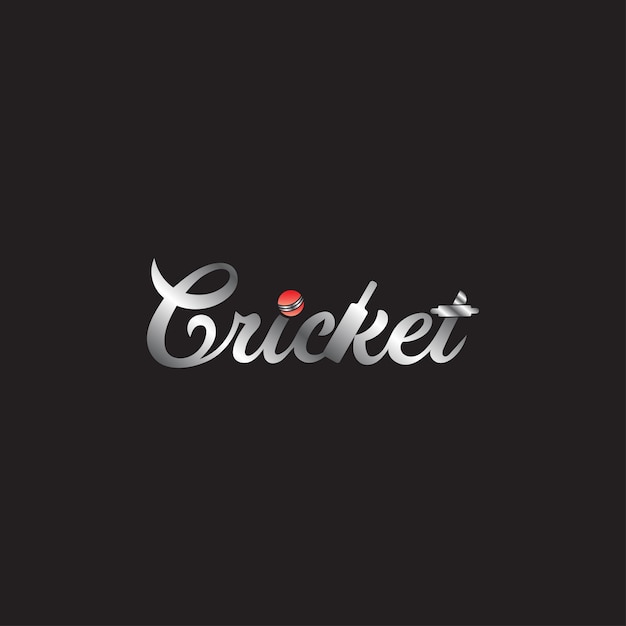 Vector plantilla de diseño de logotipo de cricket