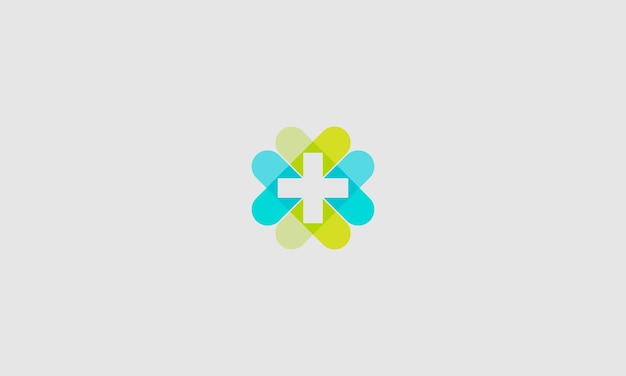 Plantilla de diseño de logotipo cruzado de atención médica