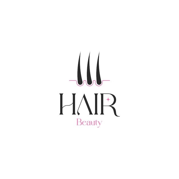 plantilla de diseño de logotipo de cuidado del cabello idea de ilustración vectorial