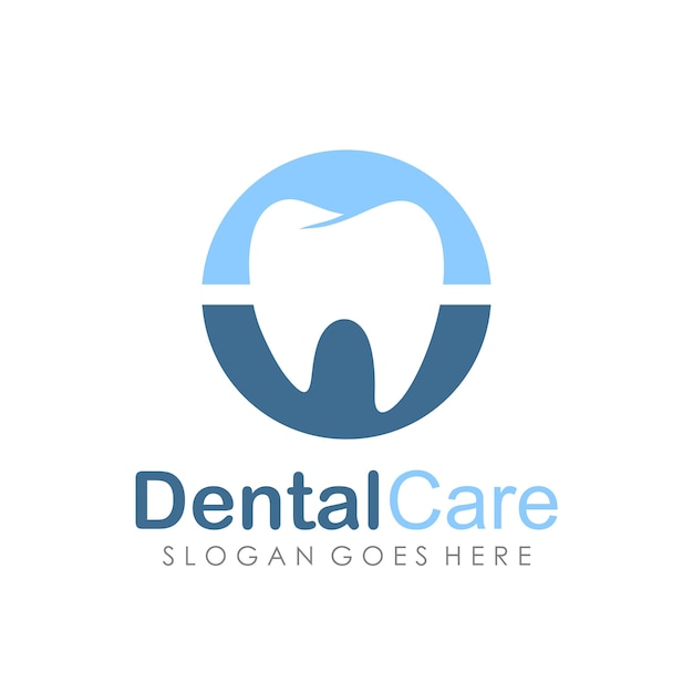 Plantilla de diseño de logotipo de cuidado dental y odontología