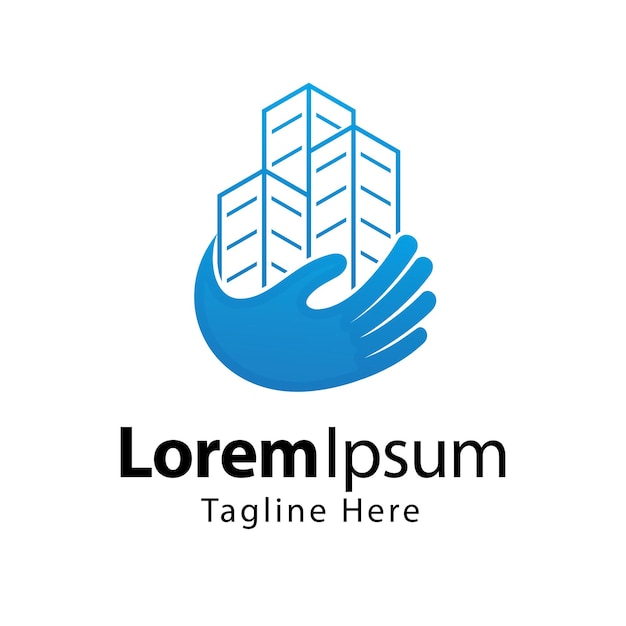 Plantilla de diseño de logotipo de cuidado de edificios
