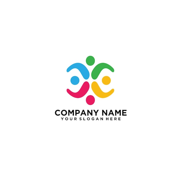 Plantilla de diseño de logotipo de cuidado humano