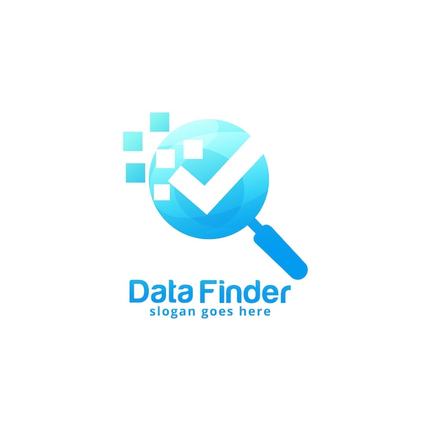 Plantilla de diseño de logotipo data finder