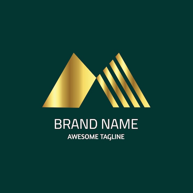 Plantilla de diseño de logotipo degradado M