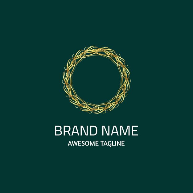 Plantilla de diseño de logotipo degradado O