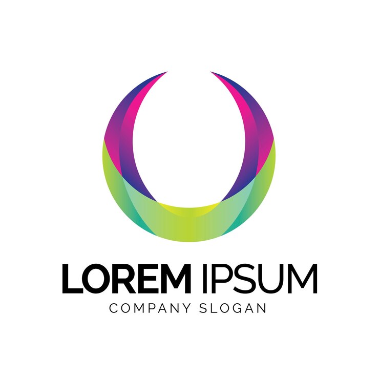 Vector plantilla de diseño de logotipo degradado