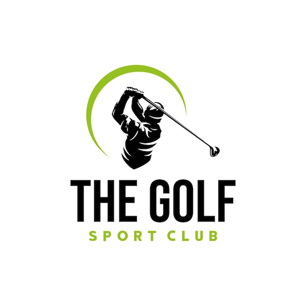 Plantilla de diseño de logotipo de deporte de golf