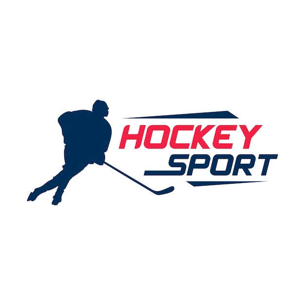 Plantilla de diseño de logotipo de deporte de hockey Ilustración de vector moderno Diseño de insignia