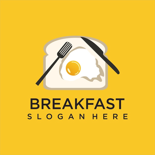 plantilla de diseño de logotipo de desayuno moderno