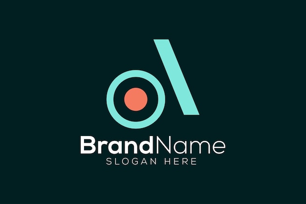 Plantilla de diseño de logotipo de destino de letra A