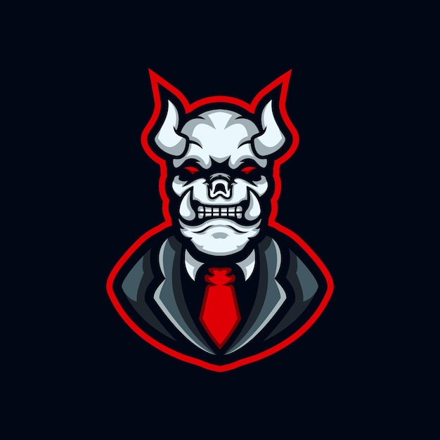 Vector plantilla de diseño de logotipo de devil esport