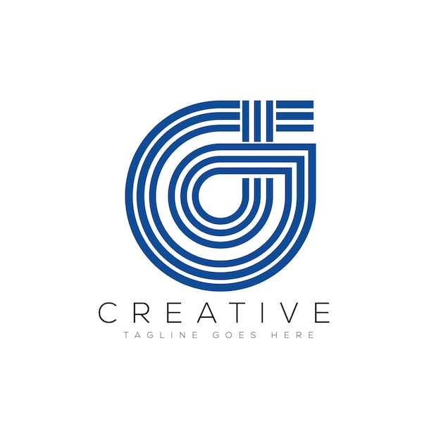 Plantilla de diseño de logotipo DG minimalista moderno Elemento de marca gráfico vectorial