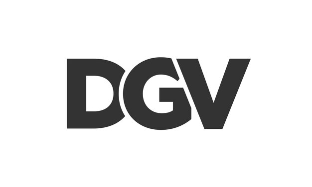 plantilla de diseño de logotipo DGV con texto en negrita fuerte y moderno logotipo vectorial basado en inicial con tipografía simple y minimalista identidad de empresa de moda