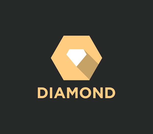 Plantilla de diseño de logotipo de diamante elegante