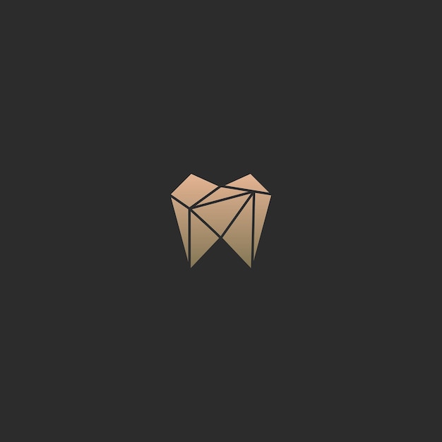 Plantilla de diseño de logotipo de dientes de lujo abstracto