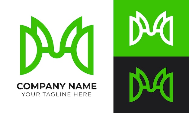 Plantilla de diseño de logotipo dmd de letra inicial de monograma abstracto minimalista moderno creativo