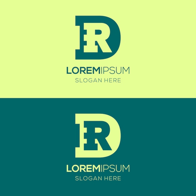 plantilla de diseño del logotipo DR o RD