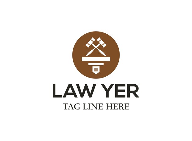 Plantilla de diseño de logotipo e icono de bufete de abogados