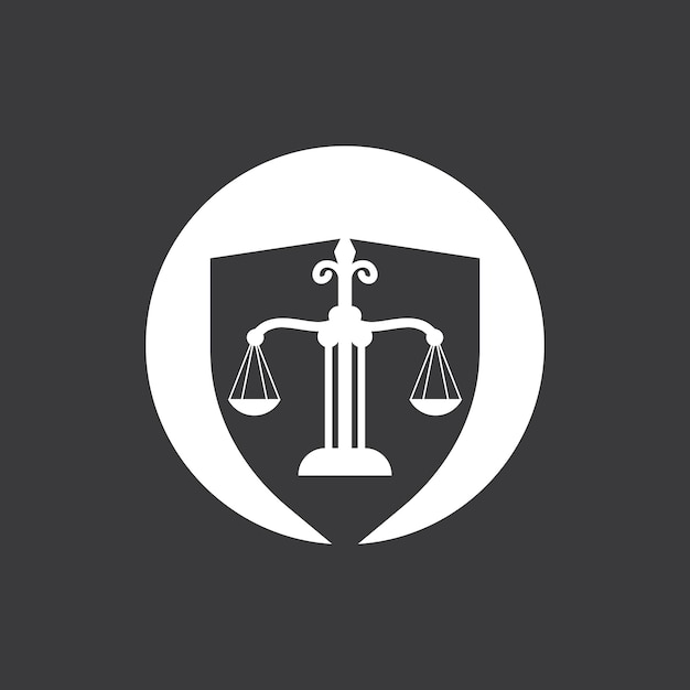 Plantilla de diseño de logotipo e icono de bufete de abogados