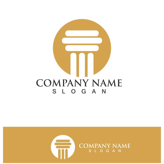 Plantilla de diseño de logotipo e icono de bufete de abogados