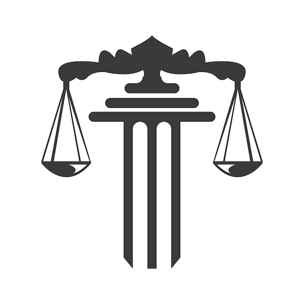 Plantilla de diseño de logotipo e icono de bufete de abogados