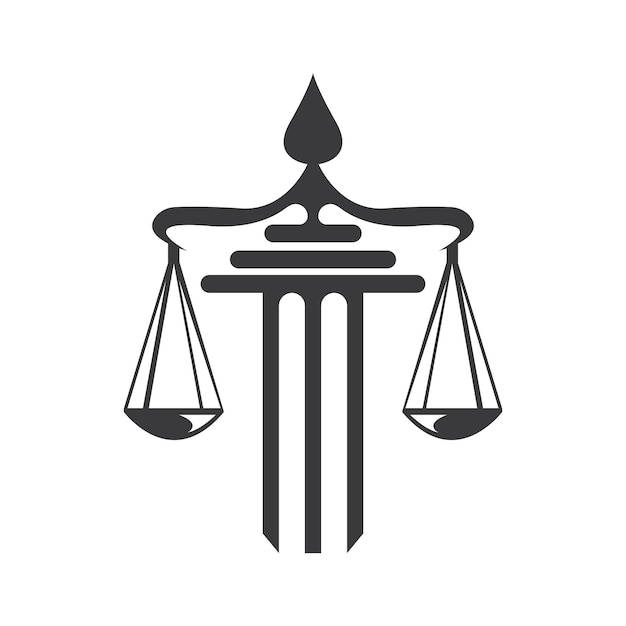 Plantilla de diseño de logotipo e icono de bufete de abogados