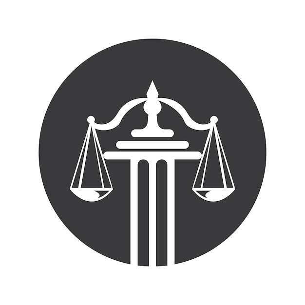Plantilla de diseño de logotipo e icono de bufete de abogados
